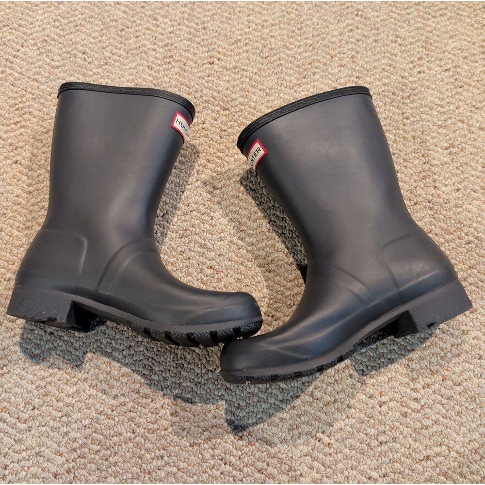 Hunter Original Tour Short Rain Boots Womens US 7 Black Outdoor